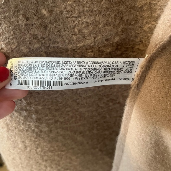 Zara Teddy Long Coat Winter - Picture 4 of 7